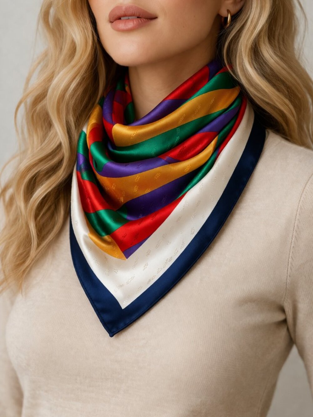 Sunkyung SA Silky Scarf Rainbow Multicolor